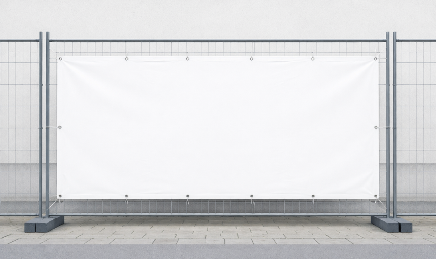 Banner til byggehegn